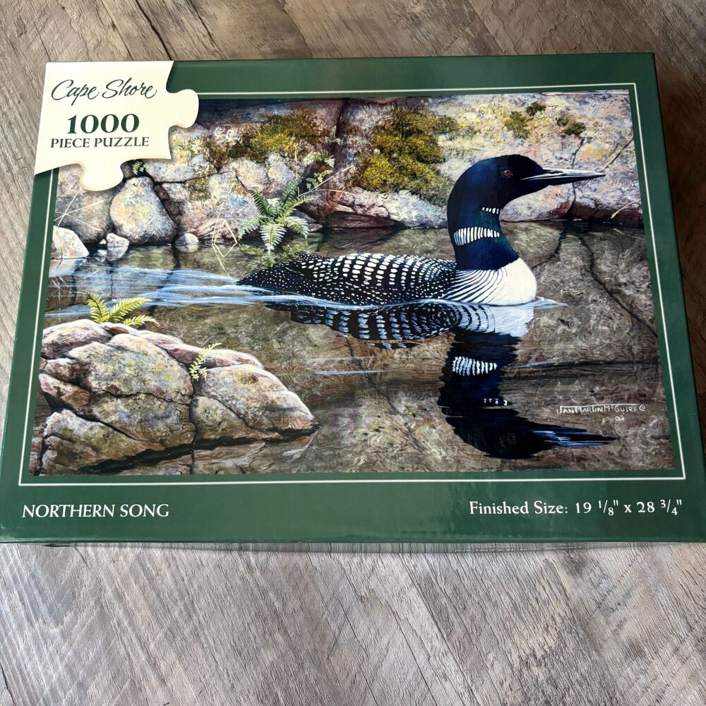 Cape Shore Northern Song Loon 1000 Piece Jigsaw Puzzle Jan Martin McGuire 2005